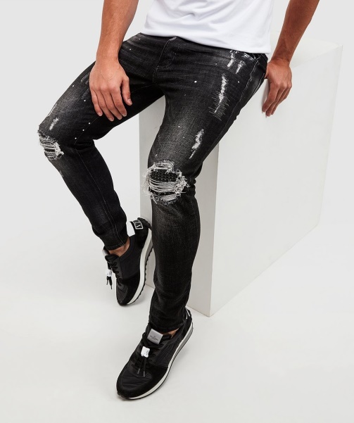 Black Alessandro Zavetti - Damiano 2.0 Slim Denim Jean