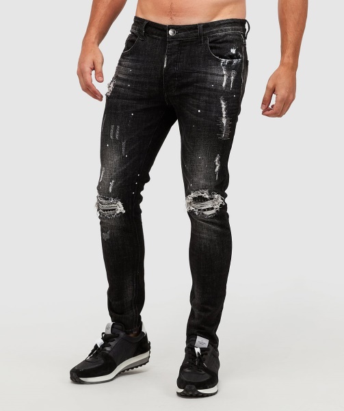 Black Alessandro Zavetti - Damiano 2.0 Slim Denim Jean