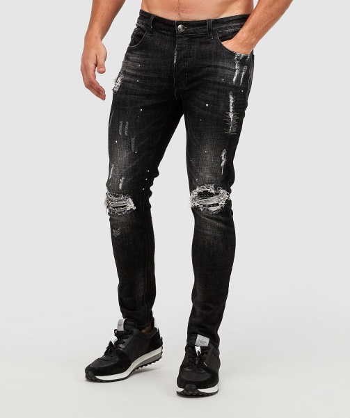 Black Alessandro Zavetti - Damiano 2.0 Slim Denim Jean