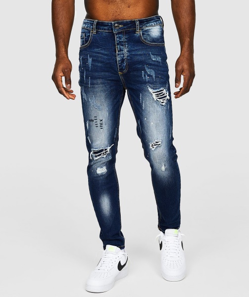 Alessandro Zavetti - Blue Griporini Indigo Slim Carrot Denim Jean