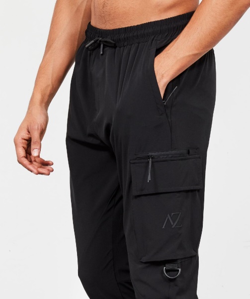 Black Alessandro Zavetti - Blanco Woven Cargo Pant