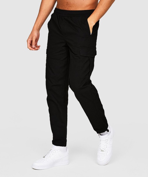 Alessandro Zavetti - Jet Black Larno Core Woven Cargo Pant