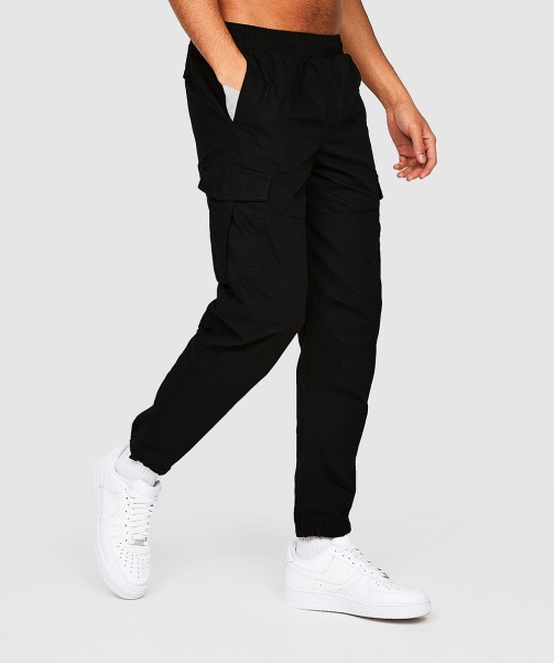 Alessandro Zavetti - Jet Black Larno Core Woven Cargo Pant