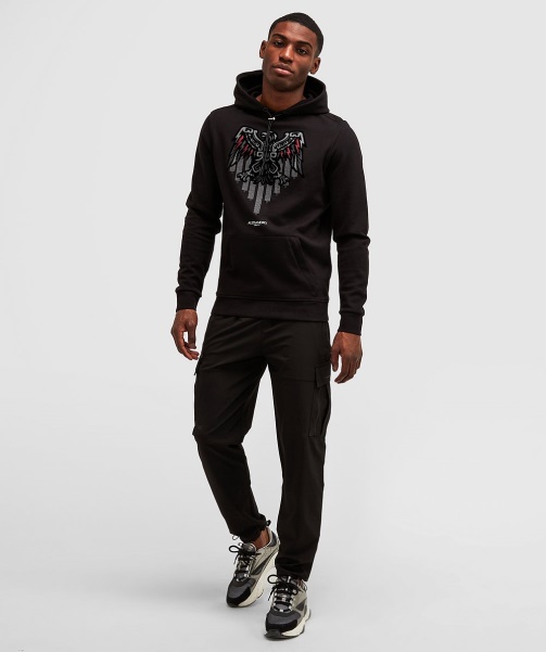 Jet Black Alessandro Zavetti - Aztec Stripe 2.0 Overhead Hoodie