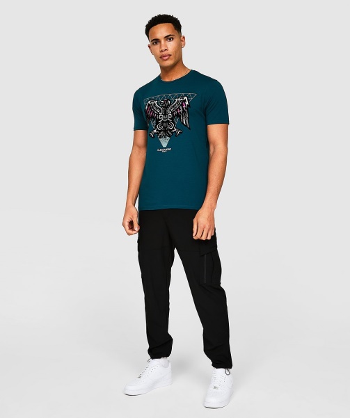 Alessandro Zavetti - Aztec Beam T-Shirt Teal