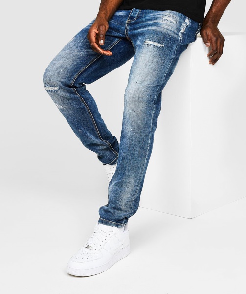 Blue Ettore Loose Fit Jean - Alessandro Zavetti