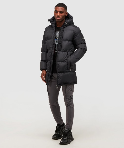 Black Torno Longline Puffer Jacket - Alessandro Zavetti