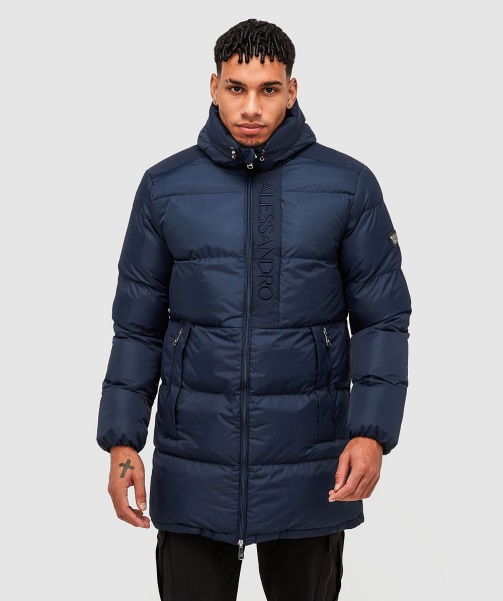 Black Torno Longline Puffer Jacket - Alessandro Zavetti