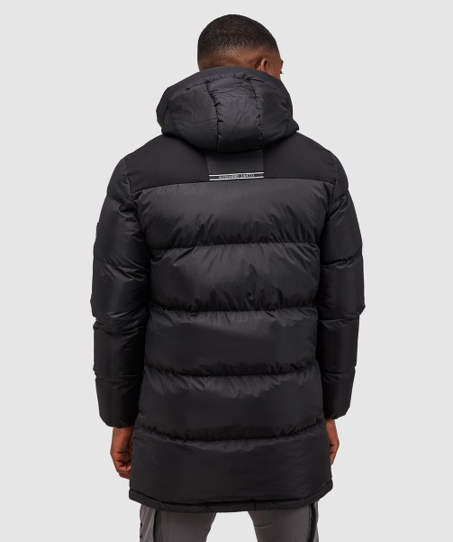 Black Torno Longline Puffer Jacket - Alessandro Zavetti