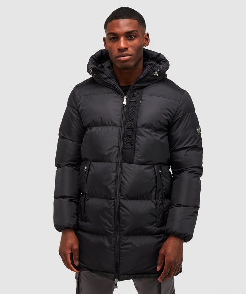 Black Torno Longline Puffer Jacket - Alessandro Zavetti