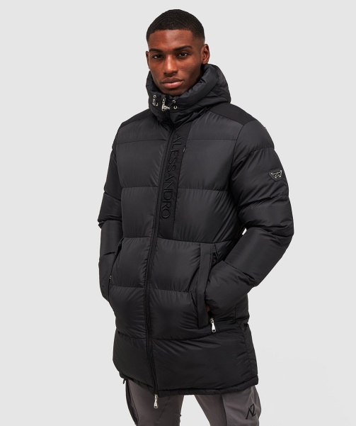 Black Torno Longline Puffer Jacket - Alessandro Zavetti