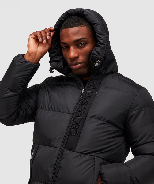 Black Torno Longline Puffer Jacket - Alessandro Zavetti