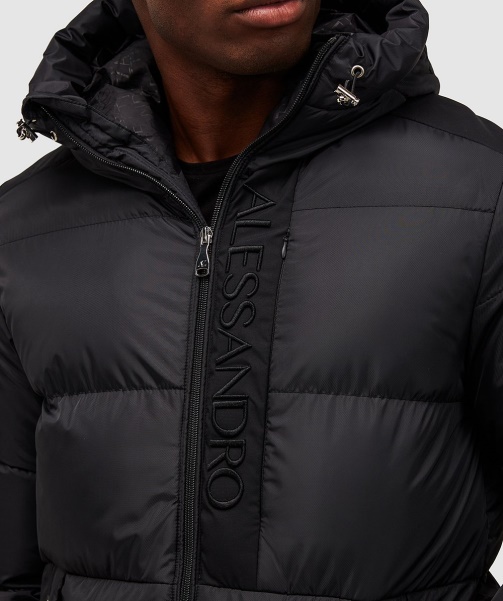 Black Torno Longline Puffer Jacket - Alessandro Zavetti