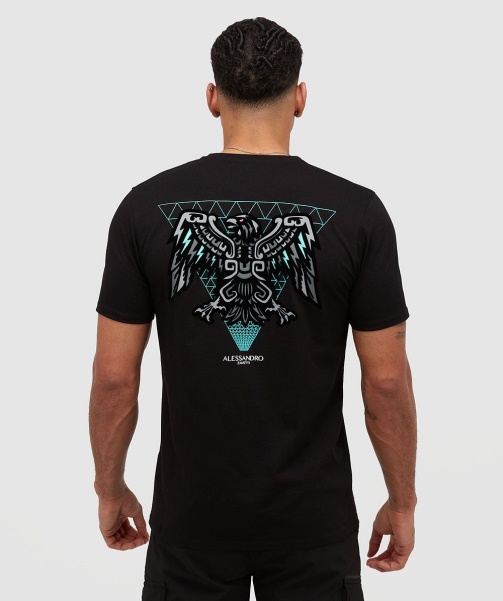 Aztec Beam Back Logo T-Shirt Alessandro Zavetti - Jet Black