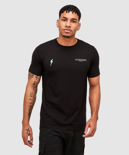 Aztec Beam Back Logo T-Shirt Alessandro Zavetti - Jet Black