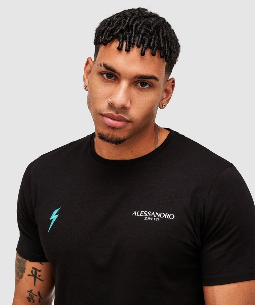 Aztec Beam Back Logo T-Shirt Alessandro Zavetti - Jet Black