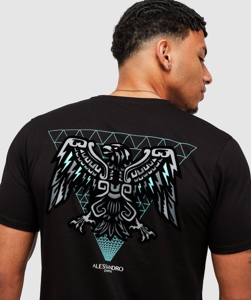 Aztec Beam Back Logo T-Shirt Alessandro Zavetti - Jet Black