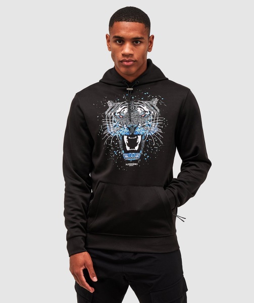 Growler Paint Overhead Hoodie Jet Black - Alessandro Zavetti