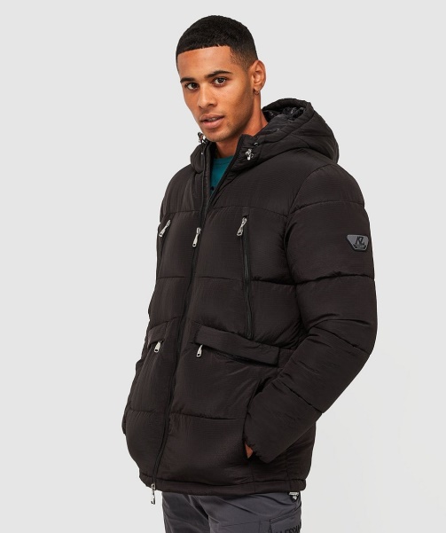 Black Alessandro Zavetti - Minivo Ripstop Puffer Jacket