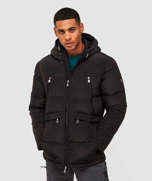 Black Alessandro Zavetti - Minivo Ripstop Puffer Jacket