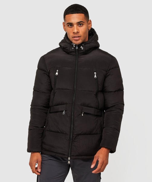 Black Alessandro Zavetti - Minivo Ripstop Puffer Jacket