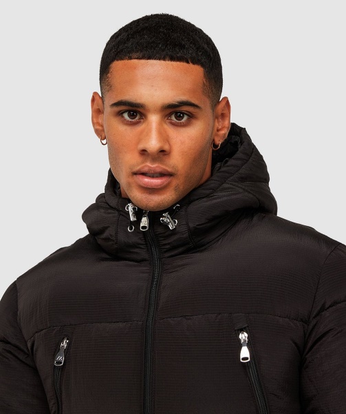 Black Alessandro Zavetti - Minivo Ripstop Puffer Jacket