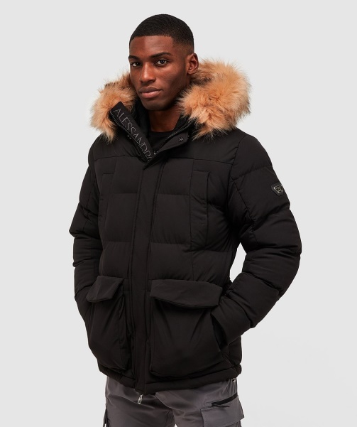 Black Leto 2.0 Puffer Parka Jacket - Alessandro Zavetti