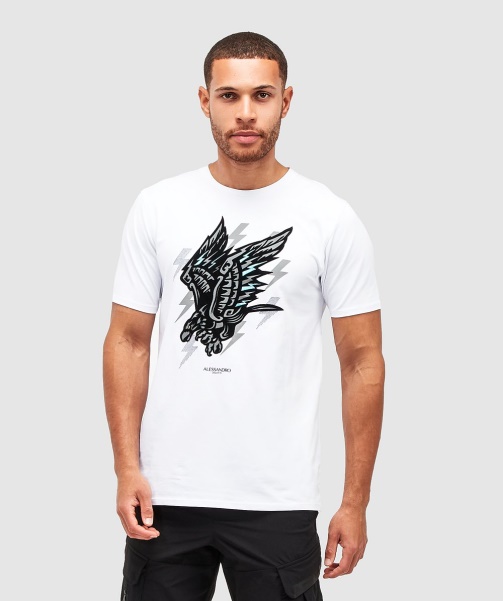 Alessandro Zavetti - Aztec Bolt Eagle T-Shirt Optic White