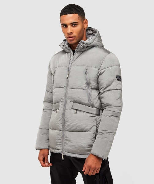 Pebble Grey Alessandro Zavetti - Minivo Ripstop Puffer Jacket