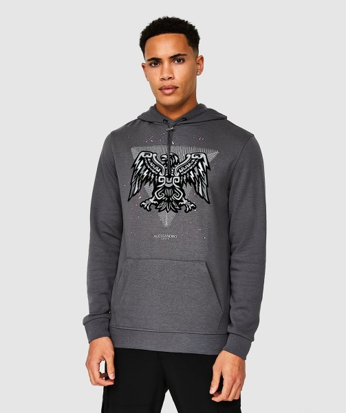 Aztec Pyramid Overhead Hoodie Alessandro Zavetti - Magnet Grey