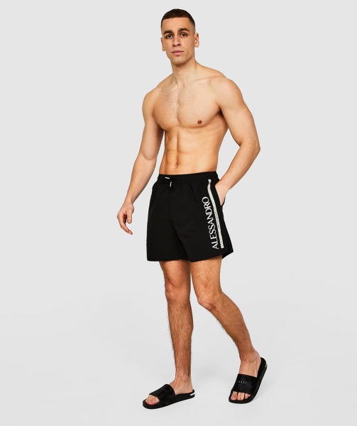 Black Merseo 2.0 Swim Short - Alessandro Zavetti