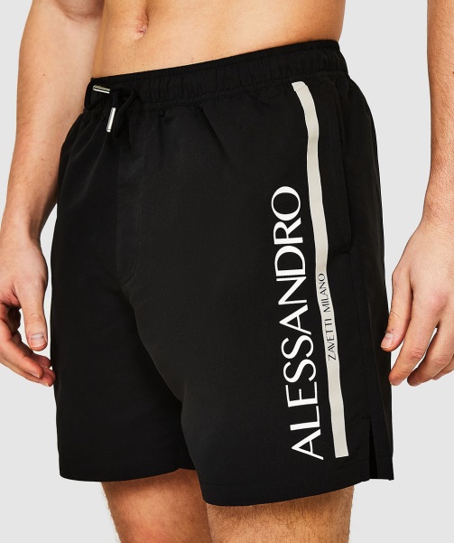 Black Merseo 2.0 Swim Short - Alessandro Zavetti