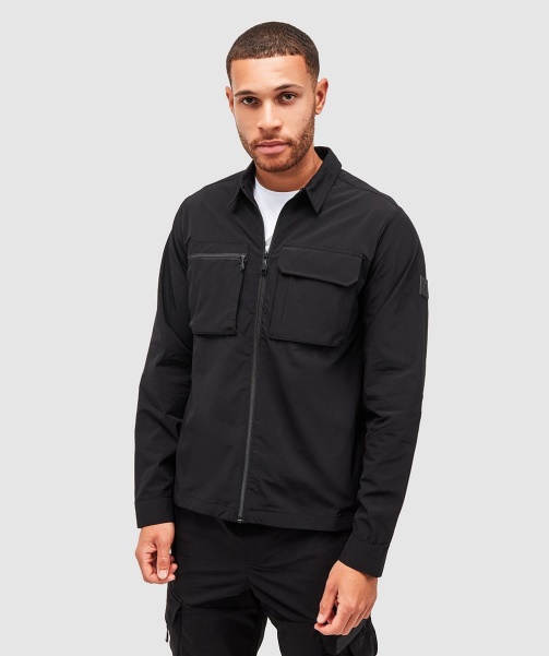 Marcello Cargo Overshirt Alessandro Zavetti - Jet Black