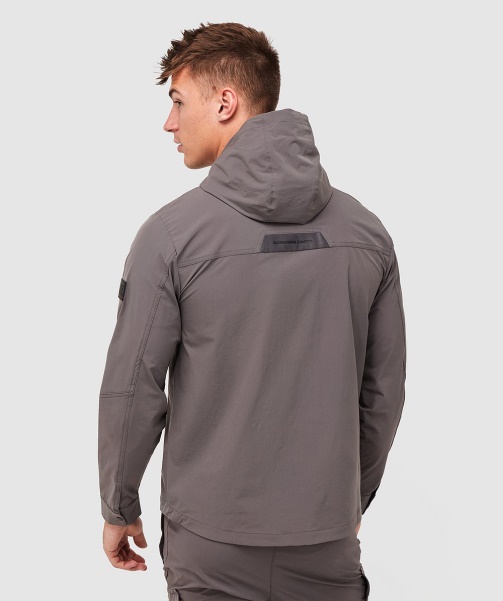 Charcoal Marcello Cargo Hooded Overshirt - Alessandro Zavetti