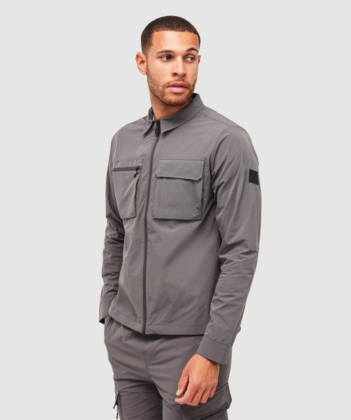 Charcoal Marcello Cargo Overshirt - Alessandro Zavetti