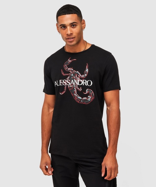 Jet Black Domitia T-Shirt - Alessandro Zavetti