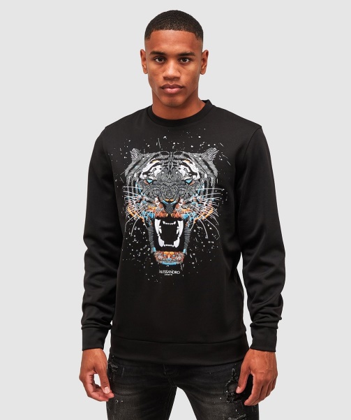 Growler Paint Sweatshirt Jet Black - Alessandro Zavetti