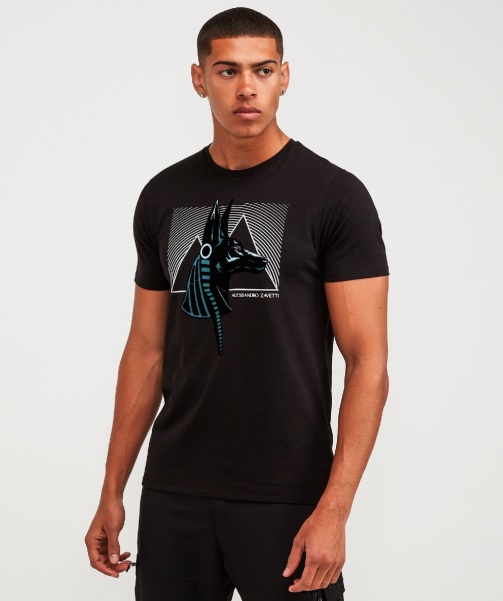 Black Anubis Profile T-Shirt - Alessandro Zavetti