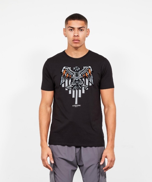 Aztec Stripe T-Shirt Alessandro Zavetti - Black