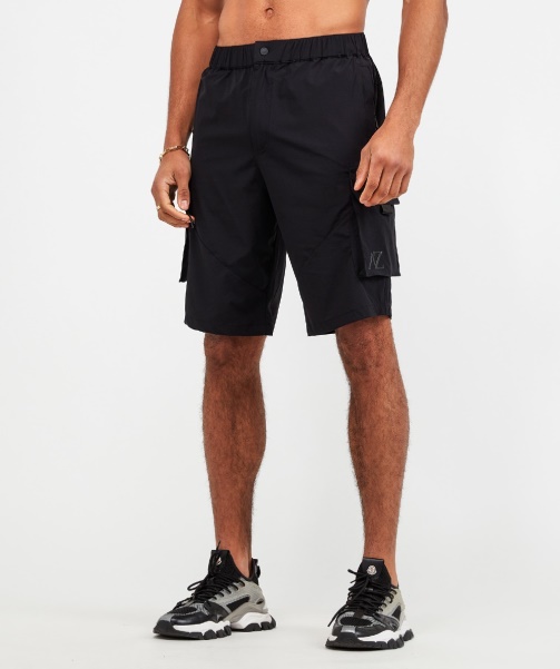 Black Aranova 2.0 Woven Cargo Short - Alessandro Zavetti