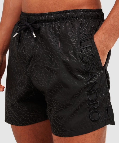 Black Alessandro Zavetti - Carlo Swim Short