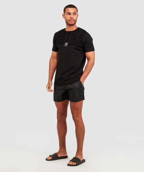 Black Alessandro Zavetti - Carlo Swim Short