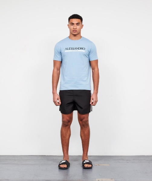 Rozzaro Tape Swim Short Black - Alessandro Zavetti