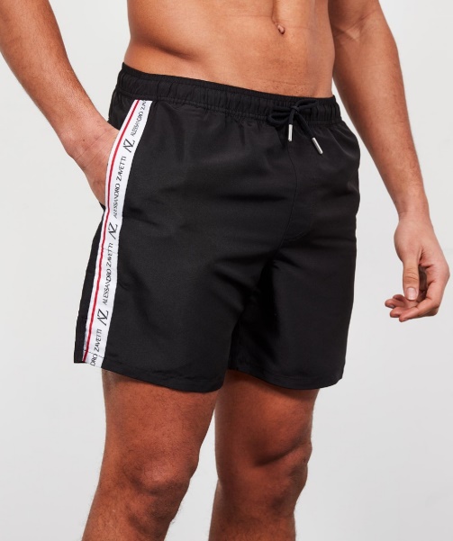 Rozzaro Tape Swim Short Black - Alessandro Zavetti