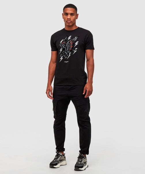 Aztec Bolt Eagle T-Shirt Jet Black - Alessandro Zavetti