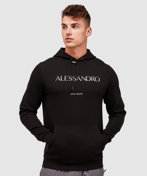 Black Alorta Overhead Hoodie - Alessandro Zavetti