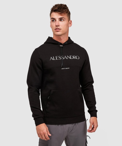 Black Alorta Overhead Hoodie - Alessandro Zavetti