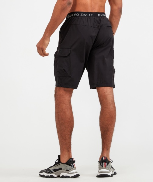 Alessandro Zavetti - Marcello Woven Cargo Short Black