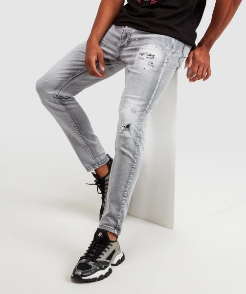 Grey Wash Alessandro Zavetti - Argento Slim Denim Jean