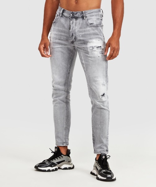 Grey Wash Alessandro Zavetti - Argento Slim Denim Jean